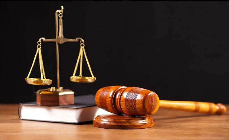 Gavel and scales of justice.